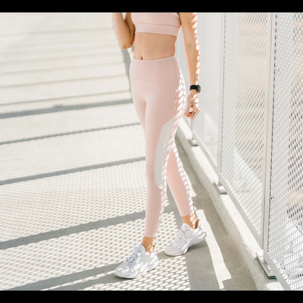 ZYIA Bare Primo Mesh Hi-Rise Leggings 8-10 NWT